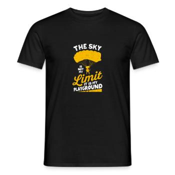 Parachutisme Le ciel n’est pas à moi - T-shirt homme - noir - Devant - AI Model Male 178 light (178cm)