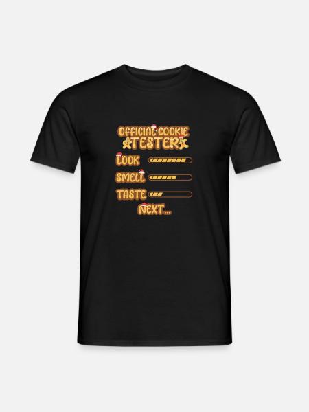 Christmas Chocolate Cookie Tester - Men's T-Shirt - black