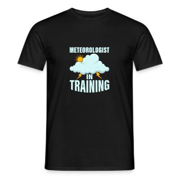 Meteorologist in Training Weather Meteorology - Men's T-Shirt - black - Front - AI Model Male 178 light (178cm)