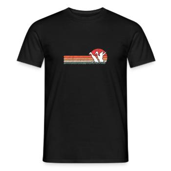 Indian Running Duck Retro Bottle Duck Vintage - T-shirt homme - noir - Devant - AI Model Male 178 light (178cm)