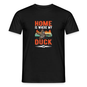 La maison est l’endroit où sont mes canards - T-shirt homme - noir - Devant - AI Model Male 178 light (178cm)