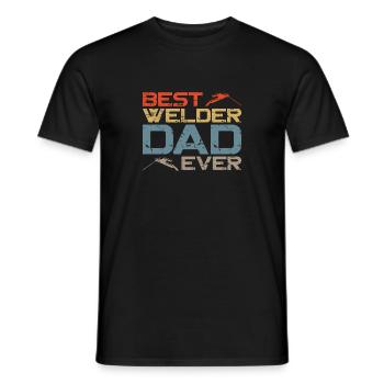 Welder Welding Dad Father Vintage - Men's T-Shirt - black - Front - AI Model Male 178 light (178cm)