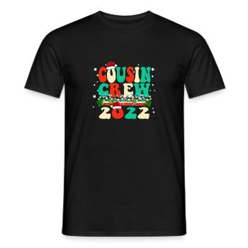 Vintage Color Classic Christmas Design - Cousin Cr - T-shirt homme - noir - Devant - AI Model Male 178 light (178cm)