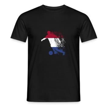 Équipe nationale des Pays-Bas - T-shirt homme - noir - Devant - AI Model Male 178 light (178cm)