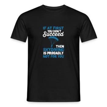 Si vous n’y arrivez pas au début Cas drôle - T-shirt homme - noir - Devant - AI Model Male 178 light (178cm)