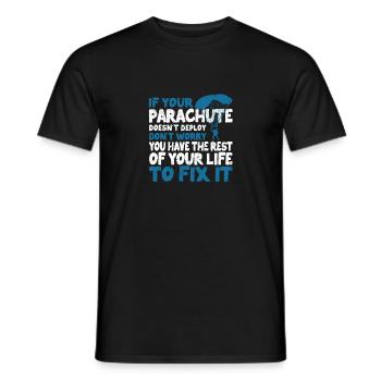 Lustiger Fallschirmspringer Fallschirmspringer - Männer T-Shirt - Schwarz - Vorne - AI Model Male 178 light (178cm)