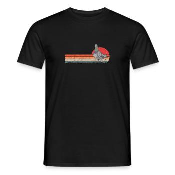 Taube Retro Taubenzüchter Vintage - Männer T-Shirt - Schwarz - Vorne - AI Model Male 178 light (178cm)