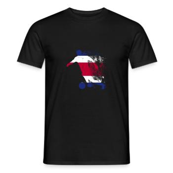 Équipe nationale du Costa Rica - T-shirt homme - noir - Devant - AI Model Male 178 light (178cm)