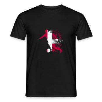 Équipe nationale du Danemark - T-shirt homme - noir - Devant - AI Model Male 178 light (178cm)