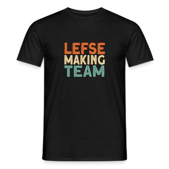 Norwegische Lefse Essen - Männer T-Shirt - Schwarz - Vorne - AI Model Male 178 light (178cm)