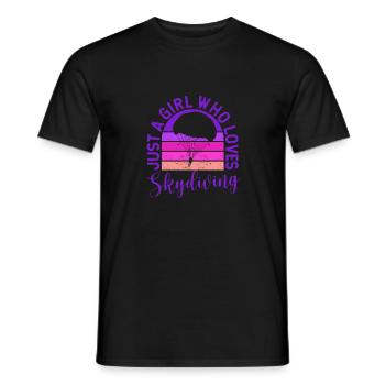 Juste une fille qui aime parachutisme Lover Parachute - T-shirt homme - noir - Devant - AI Model Male 178 light (178cm)