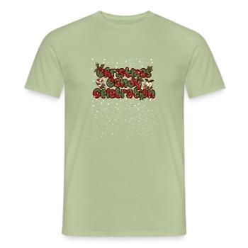 Christmas Candy Celebration - Männer T-Shirt - Sage - Vorne - AI Model Male 178 light (178cm)