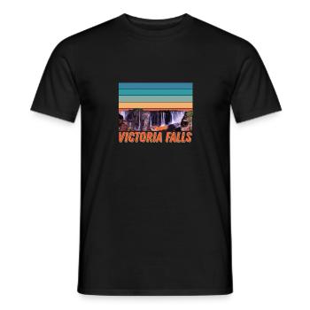 Africa Victoria Falls Souvenir Zimbabwe Tourist Sa - Men's T-Shirt - black - Front - AI Model Male 178 light (178cm)