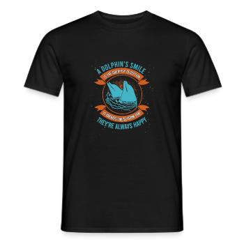 A Dolphin's SmileIs The Greatest Deception - Men's T-Shirt - black - Front - AI Model Male 178 light (178cm)