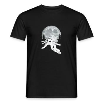 Snowboard Moon Lustige Snowboarder Freestyle Snow - Männer T-Shirt - Schwarz - Vorne - AI Model Male 178 light (178cm)