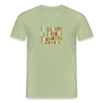 Nature Illeagal Freedom Doesn't Exist Marijuana - Männer T-Shirt - Sage - Vorne - AI Model Male 178 light (178cm)