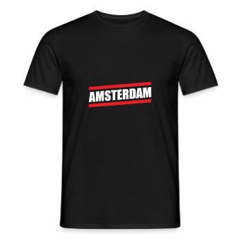Amsterdam Niederlande Souvenir Dutch Tourist Europ - Männer T-Shirt - Schwarz - Vorne - AI Model Male 178 light (178cm)