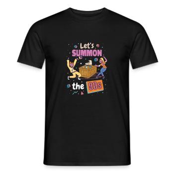 Let's Summon The 90s Funny Retro 1990s Music - Men's T-Shirt - black - Front - AI Model Male 178 light (178cm)