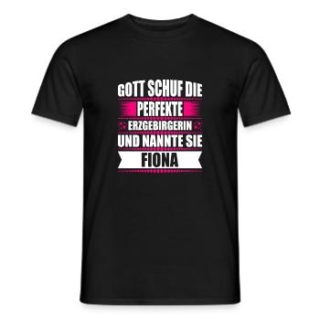 Erzgebirge Frau Namen Sachsen Fiona - Männer T-Shirt - Schwarz - Vorne - AI Model Male 178 light (178cm)