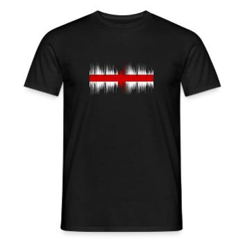 Patriotic England Football Fans Sing National Anth - Men's T-Shirt - black - Front - AI Model Male 178 light (178cm)