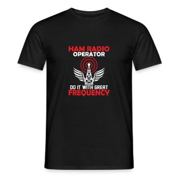 Ham Radio Operator Do It With Great Frequency Amat - Männer T-Shirt - Schwarz - Vorne - AI Model Male 178 light (178cm)