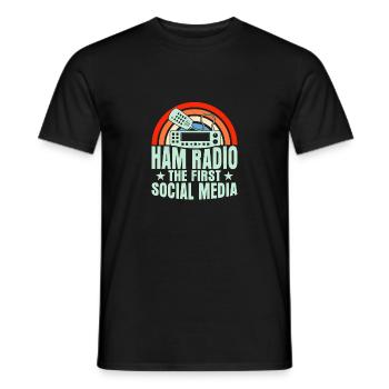 Ham Radio The First Social Media Amateur Operator - Männer T-Shirt - Schwarz - Vorne - AI Model Male 178 light (178cm)