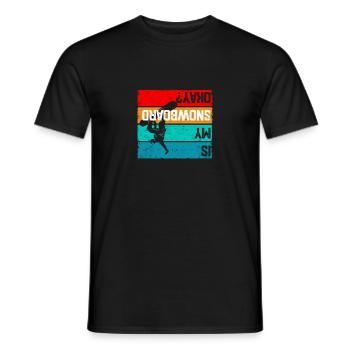 Snowboard Wintersport Snowboarder Ist mein Snow - Männer T-Shirt - Schwarz - Vorne - AI Model Male 178 light (178cm)