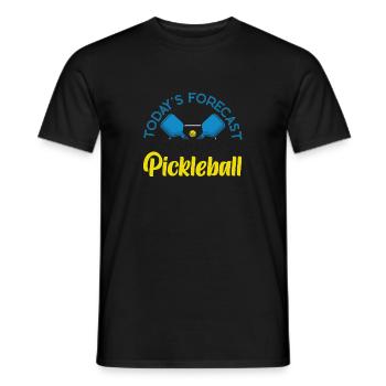 Pickleball Today's Forecast 100% - Männer T-Shirt - Schwarz - Vorne - AI Model Male 178 light (178cm)
