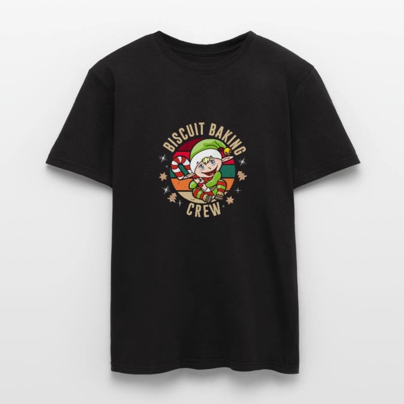 Équipe de cuisson de biscuits Biscuits de Noël Elfe T-shirt homme
