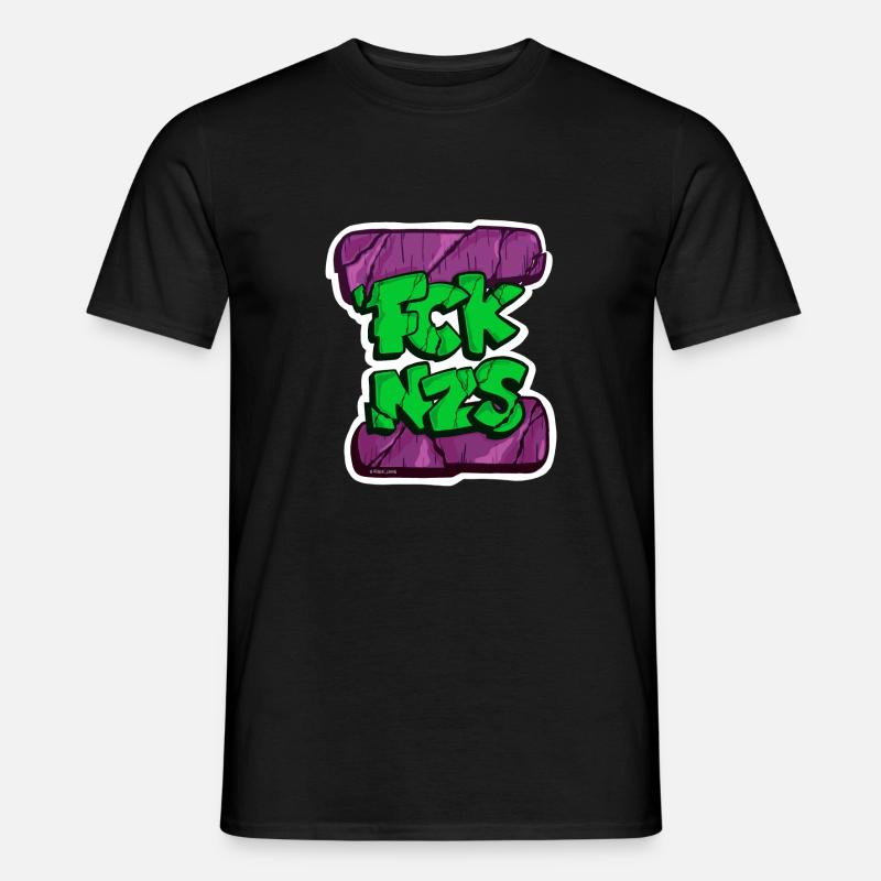 FCKNZS vert violet - T-shirt homme - noir