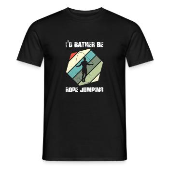 Speed Rope Skipping - Men's T-Shirt - black - Front - AI Model Male 178 light (178cm)