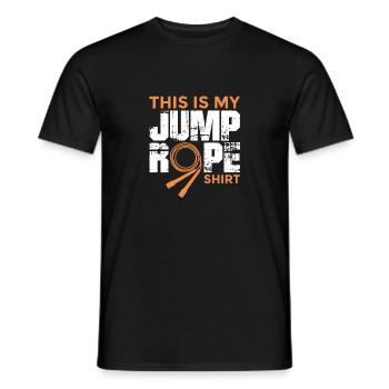 Speed Rope Skipping - Men's T-Shirt - black - Front - AI Model Male 178 light (178cm)