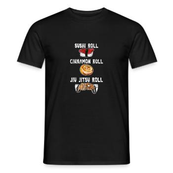 Drôle BJJ Sports Foodie Sushi Cinnamon Jiu Jitsu R - T-shirt homme - noir - Devant - AI Model Male 178 light (178cm)