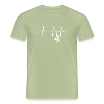 Chimpanzee Orangutan Monkey Heartbeat Monkey - Männer T-Shirt - Sage - Vorne - AI Model Male 178 light (178cm)
