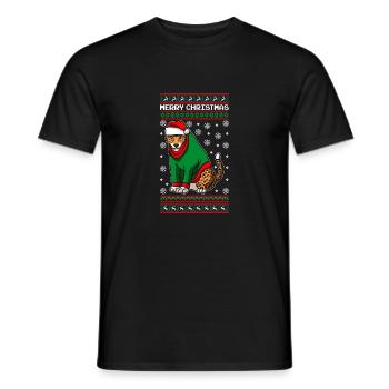 Joyeux Noël Léopard - T-shirt homme - noir - Devant - AI Model Male 178 light (178cm)