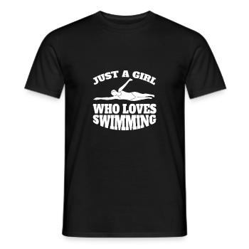 Swimmer Swimming Club Woman Swimmers Swimming - Men's T-Shirt - black - Front - AI Model Male 178 light (178cm)