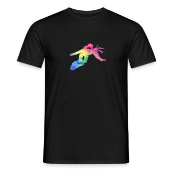 Boarder Girl Snowboarder Snowboard Ski Winter Sports - Men's T-Shirt - black - Front - AI Model Male 178 light (178cm)