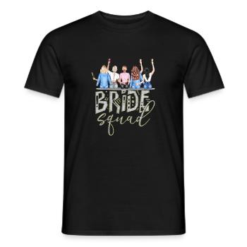 Bride bride wedding stag party bridesmaid party stag party - Men's T-Shirt - black - Front - AI Model Male 178 light (178cm)