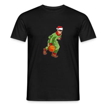 Weihnachtsmann Basketballspieler Elf - Männer T-Shirt - Schwarz - Vorne - AI Model Male 178 light (178cm)