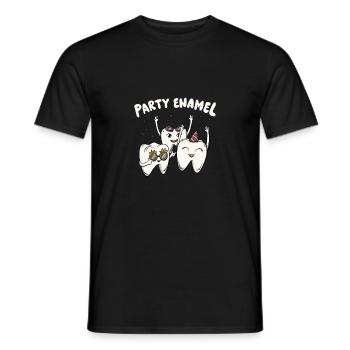 Dental Technician Party - Men's T-Shirt - black - Front - AI Model Male 178 light (178cm)
