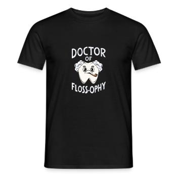 Docteur en Flossophy pour un prothésiste dentaire - T-shirt homme - noir - Devant - AI Model Male 178 light (178cm)