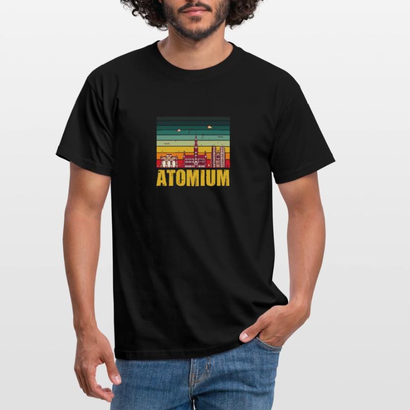 Brussels Atomium Science Atomic nuclei Physics Atom Men's T-Shirt