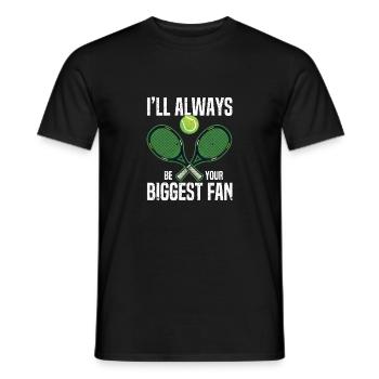 Tennisspieler Trainer Papa Mama Ich werde immer - Männer T-Shirt - Schwarz - Vorne - AI Model Male 178 light (178cm)