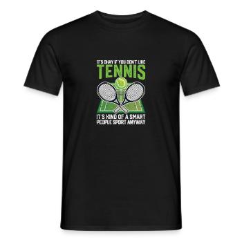 Ce n’est pas grave si vous n’aimez pas le tennis plus drôle - T-shirt homme - noir - Devant - AI Model Male 178 light (178cm)
