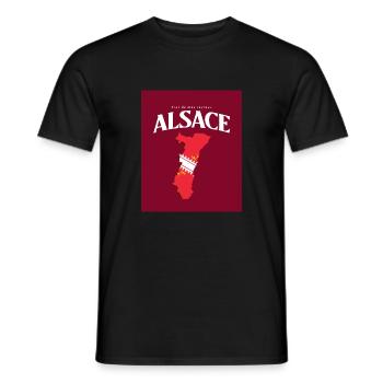 Fier de mes Racines Alsace Rouge - T-shirt homme - noir - Devant - AI Model Male 178 light (178cm)