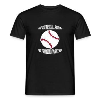 Baseball Dad Father Baseball Game Baseball Lovers - Men's T-Shirt - black - Front - AI Model Male 178 light (178cm)