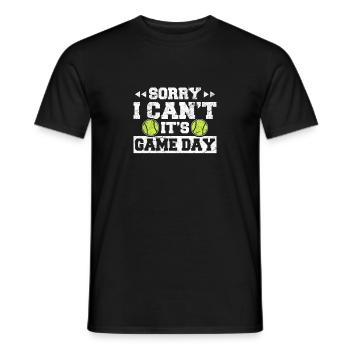 Drôle de fan de tennis amateur de tennis joueur de tennis jeu D - T-shirt homme - noir - Devant - AI Model Male 178 light (178cm)