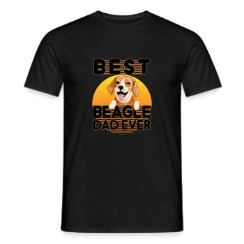 Best Beagle Dad Ever Funny Beagle Lover Dog Dad - Men's T-Shirt - black - Front - AI Model Male 178 light (178cm)
