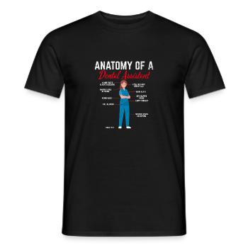 Funny Dental Assistant Anatomy of a Dental Assista - Männer T-Shirt - Schwarz - Vorne - AI Model Male 178 light (178cm)