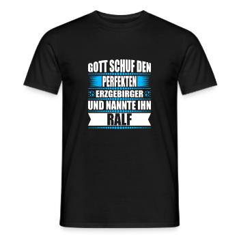 Erzgebirge Mann Namen Sachsen Ralf - Männer T-Shirt - Schwarz - Vorne - AI Model Male 178 light (178cm)